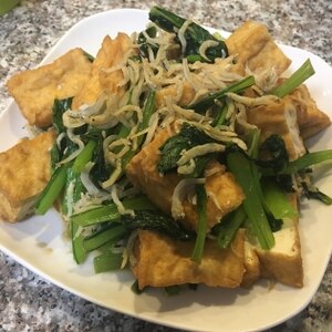 簡単♪小松菜と厚揚げのじゃこ炒め煮